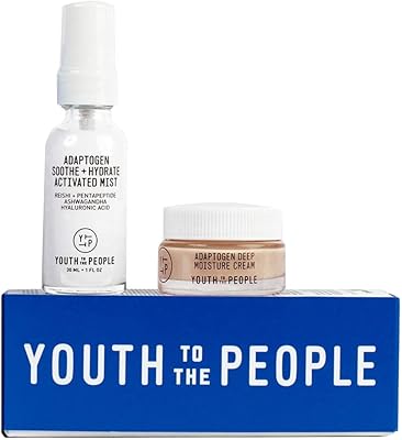 Youth to the People Activate Your Calm Kit - Duo Adaptogenic Travel Format with Hyaluronic Acid Hyaluronic Mistle (1 Oz) with Reishi + Pentapeptide moisturizer (0.5 oz) for hydration - Clean beauty.. DIAYTAR NIGERIA: Making quality products accessible to all Nigerians at affordable prices.