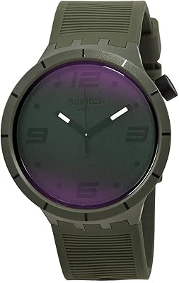 Unisex watch quartz movement analog display and green silicone bracelet.. DIAYTAR NIGERIA: Connecting Nigerians with affordable products delivered promptly nationwide.