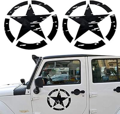 U sticker U box for car bodywork, black adhesive, military design, black star-shaped for doors, bumpers for all Jeep Wrangler Ford Toyota Ram Pickup Trucks vehicles.. Shop like never before with DIAYTAR NIGERIA's comprehensive marketplace and budget-friendly shipping.