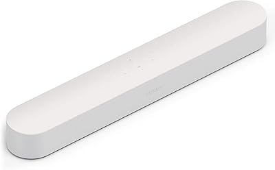 All new Sonos Beam - Compact intelligent TV speaker with integrated Amazon Alexa Voice control. Wireless audio system and streaming music for your home. (white).. DIAYTAR NIGERIA: Where countless products meet affordable prices and reliable nationwide shipping.