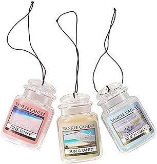 Disodrier for car Yankee Candle, pack of 3 to hang for car, neutralizes odors up to 30 days, includes: 1 walk on the beach, 1 pink sand and 1 sun and sand, (3) package.. Transform your online shopping experience with DIAYTAR NIGERIA's affordable and diverse marketplace.