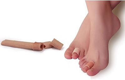 Helvity silicone toe protectors, tooth separators in padded flexible fabric to relieve pressure pain on the toes, size S 15 cm, 2 pieces (khaki).. DIAYTAR NIGERIA: Where quality meets affordability, with thousands of products delivered in less than 8 days.
