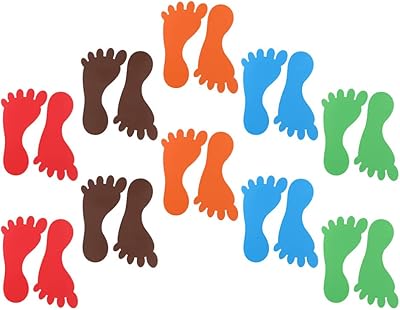 General feet stickers 10 pairs of PVC flooring stickers for kindergarten, baby bath sticker for baby, children's bedroom staircase.. Shop with purpose at DIAYTAR NIGERIA and receive quality products at budget rates within 8 days.