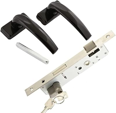 Aluminum cotel door handle with 20 mm locking body, set of robust (black) door handles.. Shop confidently with DIAYTAR NIGERIA, offering affordable prices and reliable delivery within a week.