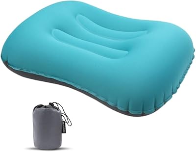 Shaya light inflatable pillows for travel and camping - compressible, compact and inflatable duvet. (blue).. DIAYTAR NIGERIA: Your trusted marketplace that combines variety, affordability and reliable shipping.