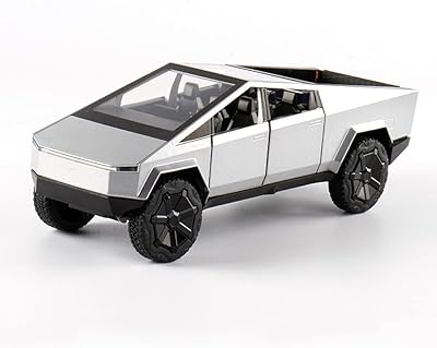 Retractable car model in 1/24 arcadora alloy alloy from Tesla Cybertruck Pickup, gift for children, with sound and light.. Shop smart with DIAYTAR NIGERIA, offering a vast product range delivered to your doorstep within a week.