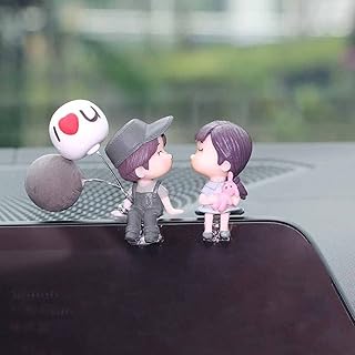 Cute cartoons figurines for couples, decorative balloons for car decoration, interior dashboard accessories and gifts for girls (gray ball).. Easy checkout, quick delivery — shop now on DIAYTAR Nigeria.