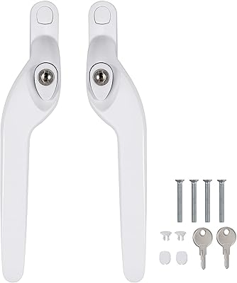UPVC window locking handles with key - package of 2 crank window handles, 40 mm chuck, universal white.. Experience the convenience of boundless shopping with DIAYTAR NIGERIA's vast selection and quick delivery.