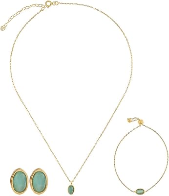 Gold plated silver and jewelry set with gold -plated bracelets and earrings - EE5208SetGgr, Silver, Quartz.. DIAYTAR NIGERIA: Where affordability and variety meet with convenient delivery within 8 days.