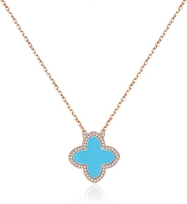Elegant necklace clover with four 14 carat gold plated leaves for women, simple and cute necklace, jewelry for teenage girls.. Discover the convenience of DIAYTAR NIGERIA's vast e-commerce platform with delivery in just 5-8 days.