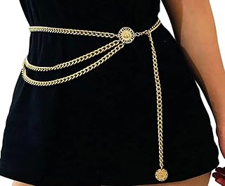 Hollow circular belt for women adorned with asymmetrical flowers chain belt.. DIAYTAR NIGERIA redefines convenience with our diverse marketplace and affordable nationwide shipping.
