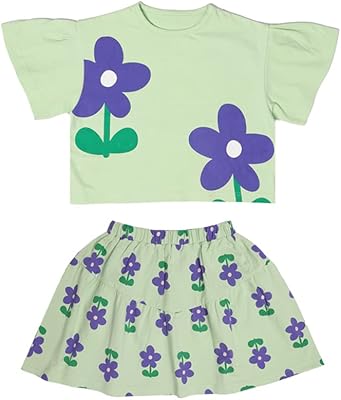 T-shirt and eCCO skirt for girl, 2-room T-shirt and skirt (lot of 1).. Fast. Reliable. Affordable. DIAYTAR Nigeria is all that and more.