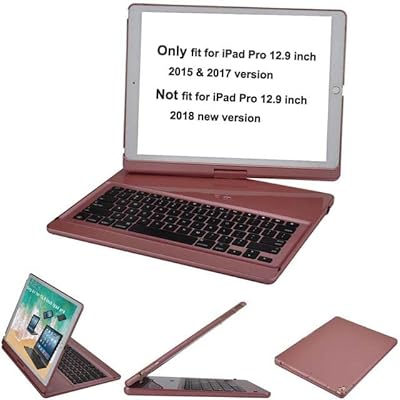 Case for tablets and ebooks for iPad Pro 12.9, key 2017 and 2015, 360 -degree rotary Bluetooth wireless key, Automatic watch/awakening support (Rose Gold from the United Arab Emirates).. Find more for less — only on DIAYTAR Nigeria.