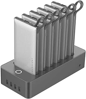 Powerology 6 in 1 10,000 mAh 2.1A power power plant with integrated cable - white.. Discover endless possibilities with DIAYTAR NIGERIA's extensive product range and affordable shipping.