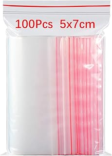ECVV 100 Pieces 2 "X 2.8" Transparent plastic bags with zipper transparent polyethylene bags closing with plumbable zipper, closing storage bags for nuts and candies.. DIAYTAR NIGERIA connects desires with reality through affordable prices and reliable delivery service.