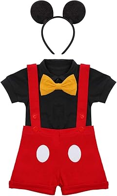 1st anniversary costume of Gentleman Mickey for Baby Boy, Smoking Sprayer + Tie + Sinks, Short Short Skort, Mouse Ears Bank.. Shop like never before with DIAYTAR NIGERIA's comprehensive marketplace and budget-friendly shipping.