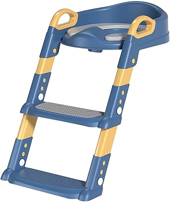 Toilet learning seat with stepladder, cleanliness learning seat for babies boys girls and toddlers - Sure and comfortable pot seat with scale with non -slip pads - Blue.. Shop from our extensive catalog at DIAYTAR NIGERIA and enjoy doorstep delivery in just 5-8 days.