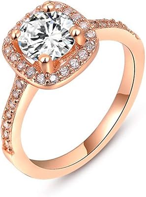 Wedding ring, 18 -carat white gold -plated engagement ring with 1.25 carat cubic zirconia for women 5 CR001.. Experience the ease of digital shopping with DIAYTAR NIGERIA's affordable and diverse marketplace.