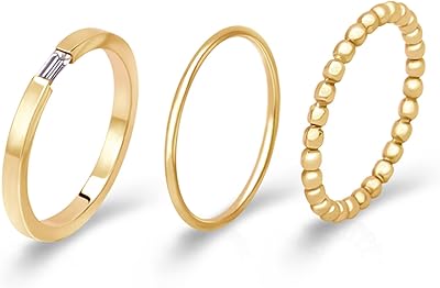 18 -carat gold stackable promise ring for her men's rings.. Great finds. Great prices. Fast shipping. That’s DIAYTAR Nigeria.