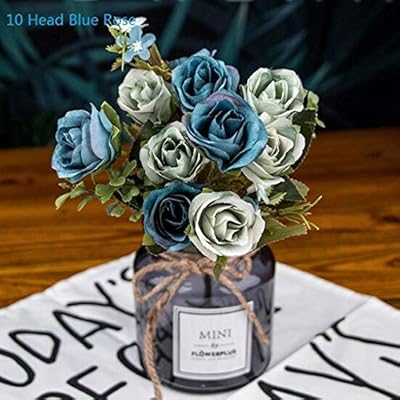 Artificial dried camellia flowers of 25 cm for the decoration of the wedding party house, a large bouquet of blue artificial flowers.. Discover endless shopping possibilities at DIAYTAR NIGERIA, with budget-friendly prices and reliable delivery.