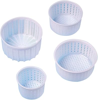 Set of 4 different cheese molds 0.25 + 0.5 + 0.7 + 2.6 lbs | Manufacture of cheese from cow's milk and goat. Supplies for the manufacture of cheese from the group QG.. DIAYTAR NIGERIA: Your one-stop e-commerce destination with affordable prices and nationwide delivery in 5-8 days.