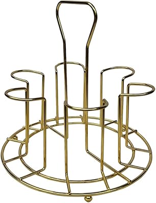 Clerk, cup drainer with 6 hooks, metal cup holder with handle, round cup organizer for kitchen table and tasting (gold A).. Your ultimate shopping destination, DIAYTAR NIGERIA combines extensive selection with affordable shipping.