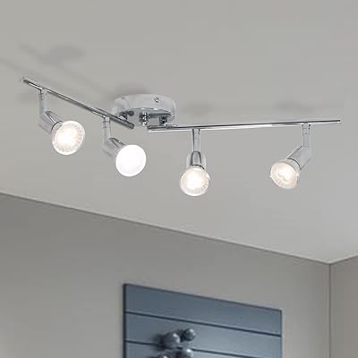 4 -way ceiling light at the chrome finish GU10 includes flexible rotary LED lights for the kitchen, the studio, the corridor, the dressing room.. Fast delivery, fair prices, and full variety — only on DIAYTAR Nigeria.