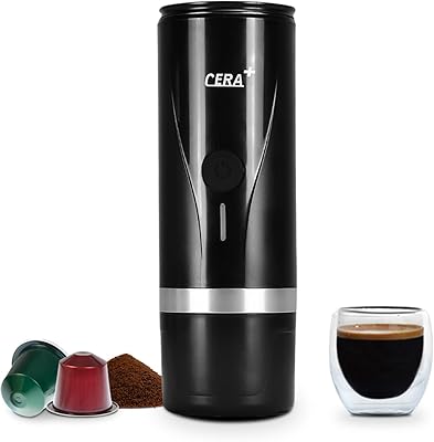 Cera Portable Cera + High Celetable Cafeter Compatible with NS Instant Molded Coffee Capsules for the Office, Travel and Rechargeable Camping, PCM01.. DIAYTAR NIGERIA delivers on every promise with our affordable prices and nationwide delivery service.