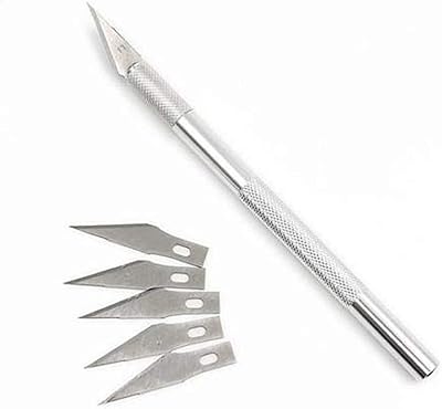 Scalpel Manual of 6 -blades for crafts for crafts, cutting knife, DIY tool.. Shop with purpose at DIAYTAR NIGERIA and receive your purchases at unbeatable prices within the week.