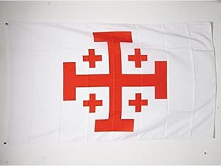 AZ flag flag order of the sepulcher of Jerusalem 3 "x 5" - Catholic flags 90 x 150 cm - banner 3 x 5 feet.. Shop from Nigeria's largest product selection at DIAYTAR, with budget-friendly prices and swift delivery.
