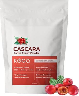 Kogo Cascara coffee cherry powder, superfliating powder, gluten -free, vegan, allergen -free, GMO -free, entirely natural antioxidant powder, coffee fruit (12 oz).. DIAYTAR NIGERIA: Making quality accessible to all Nigerians with affordable prices and quick delivery.