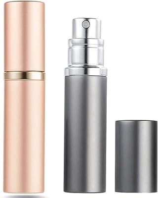 Mini D-Lotus rechargeable perfume atomizer of 5 ml per tsa travel, portable travel pump bag, 2 (silver and gold).. DIAYTAR NIGERIA: Where shopping is easy, prices are low, and delivery is just days away.