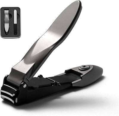 Guangying aged for men with professional stainless steel nail clips, nail swabs without false for thick nails, with ergonomic arm (shiny black).. Shop confidently with Nigeria's most trusted e-commerce platform, offering swift and affordable delivery.