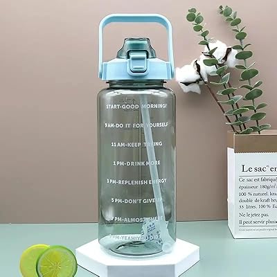 Water bottle view of 2000 ml with rebound cover and scale.. From phone accessories to home decor — DIAYTAR Nigeria ships it fast.