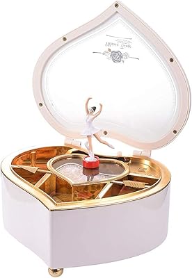 Musical jewelry box in the shape of a heart, Musical jewelry storage box with dancer, Christmas gift in the shape of an arrow (white).. Discover shopping made simple with DIAYTAR NIGERIA's comprehensive platform and nationwide delivery service.