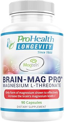 PROHEALTH LONGEVITY-BRAIN-MAG PRO, L-Threonate Magnesium, 90 capsules. Improves mental performance, working memory and attention... DIAYTAR NIGERIA combines the largest product selection with affordable prices and reliable delivery.