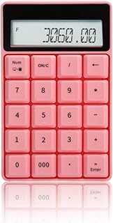 Digital keyboard, 2.4 g wireless keyboard calculator with home office screen, plug play calculator at 20 buttons, compact drain design (pink).. DIAYTAR NIGERIA: Where value shopping meets reliable 5-8 day delivery across the nation.