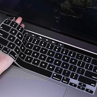 AWH Ultra -fine keyboard shell for new 13 inch macbook pro 2020 A2289/A2251 Flexible silicone protector - Black.. DIAYTAR NIGERIA: Where countless products meet affordable prices and reliable nationwide shipping.