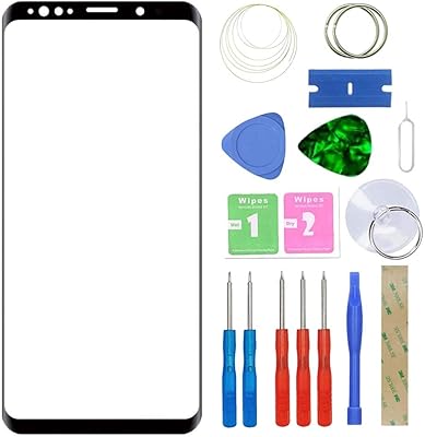 Movtek front glass for Samsung Galaxy S9 Plus S9+ G965 Replacement glass repair kit with tools (black).. DIAYTAR NIGERIA transforms wishes into deliveries with our affordable and reliable e-commerce platform.