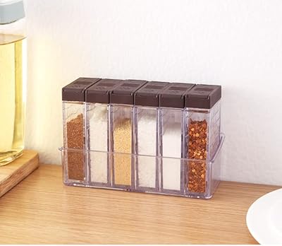Package of 6 shaker spice jars, set of spice boxes, spice storage container, barbecue storage containers, spice supports, kitchen supplies.. No stress, no delays — DIAYTAR Nigeria is your trusted shopping partner.