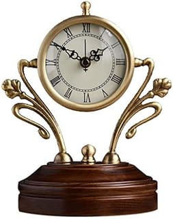 Office clock clock clock clock in American copper base solid wood lounge silent battery creative fashion clock solid wood clock hd glass clock clocks Roman character.. Shop with purpose at DIAYTAR NIGERIA and receive products at unbeatable prices within the week.
