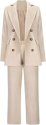Right jacket crossed with long sleeves and Professional costume pants for women.. Your digital shopping destination, DIAYTAR NIGERIA combines variety with affordability and quick delivery.