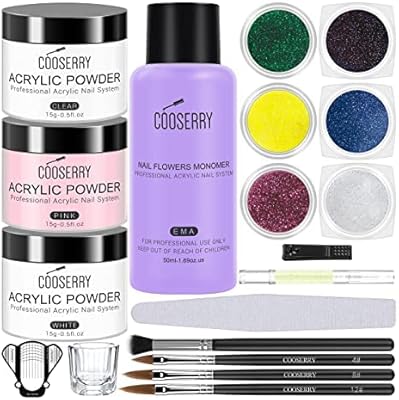 Acrylic nail kit - Professional powder and acrylic liquid kit with monomer liquid varnish and acrylic nail brush adapted to beginners to make acrylic nail extensions.. Experience the joy of discovery with DIAYTAR NIGERIA's vast catalog and nationwide affordable delivery.