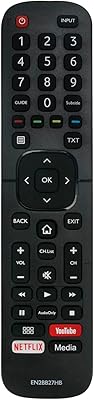 EN2BB27HB Replacement remote control for Hisense TV EN2BB27H H32AE5500 H32A5600UK H39AE5500 H39A5600UK H43A6100 H43AE5500 H43AE6030 H43A5600UK H50A6100 H50AE6030 H55 A6100 H55AE6030 H65AE6030 H32A5600.. DIAYTAR NIGERIA: Empowering Nigerians with access to affordable products delivered within 8 days.