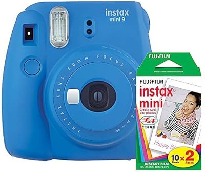 Instant camera Fujifilm Instax Mini 9 (Cobalt blue) with mini double pack movie.. Shop the smart way with DIAYTAR Nigeria — fast delivery, affordable everything.