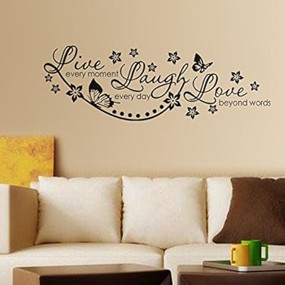 Design wall stickers with the phrase "Live Laugh and Love" (black).. Discover why millions choose DIAYTAR for affordable online shopping with delivery in just 5-8 days.