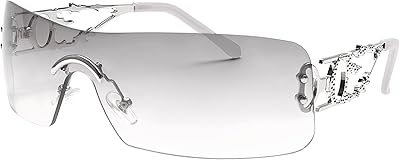 Sunglasses without cinemaize y2k frame for women and men's rectangular metal glasses.. Looking for quality and speed? You’ll find both at DIAYTAR Nigeria.