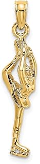 Pandentive necklace with artistic skater chop 3 d in solid gold of 6 mm polished, gift jewelry for women.. DIAYTAR NIGERIA delivers more than products - we deliver affordable solutions within the week.