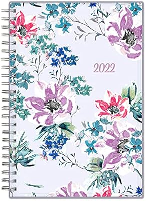 Weekly and monthly planning notebook Blue Sky 2022, 5 "x 8", flexible cover, metal binding, Layla (137276-22).. Need something fast? Order it now from DIAYTAR Nigeria.