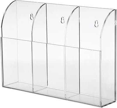 Wall remote control support, multimedia organizer, transparent acrylic storage box, coffee table, bedside table, practical remote control support (three sections).. DIAYTAR Nigeria: Where affordability meets speed and quality.